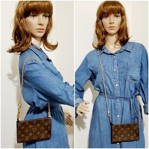 100% Auth Louis Vuitton Crossbody Pouch